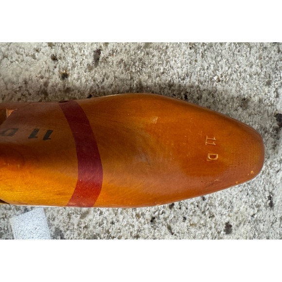 Vintage Wayne Alco Wooden Shoe Last Size 11 D Cobbler Tool Industrial Decor J2.a - Picture 6 of 7